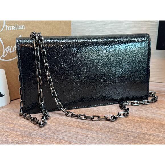 Christian Louboutin Loubi 54 Crinkled Patent Leather Bag NWT - Picture 4 of 6